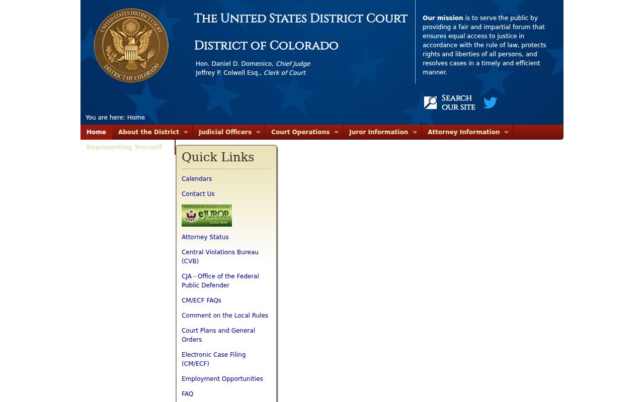 Ouray County District Court records separate from federal District of Colorado records