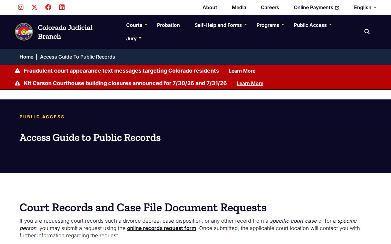 Ouray County court records public access guide