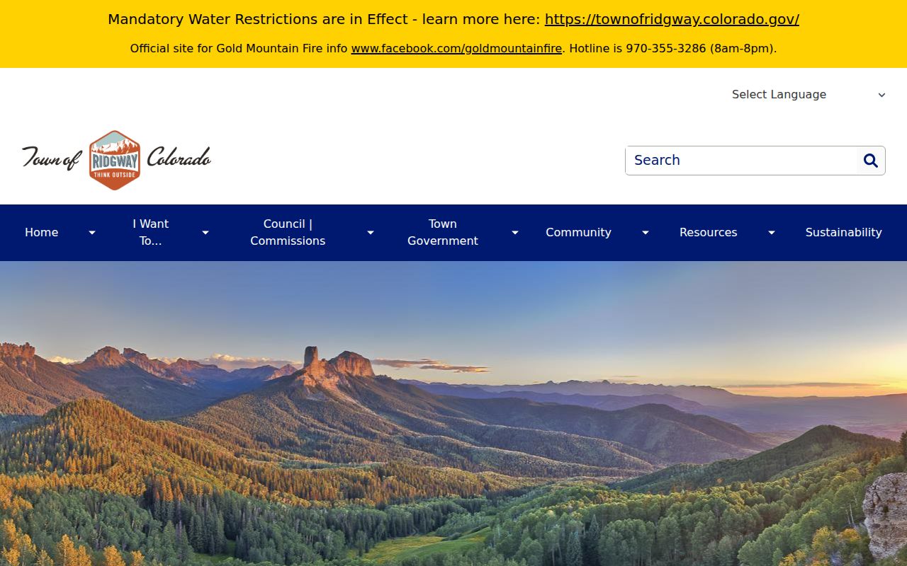 Ouray County traffic court records through Ridgway municipal contacts